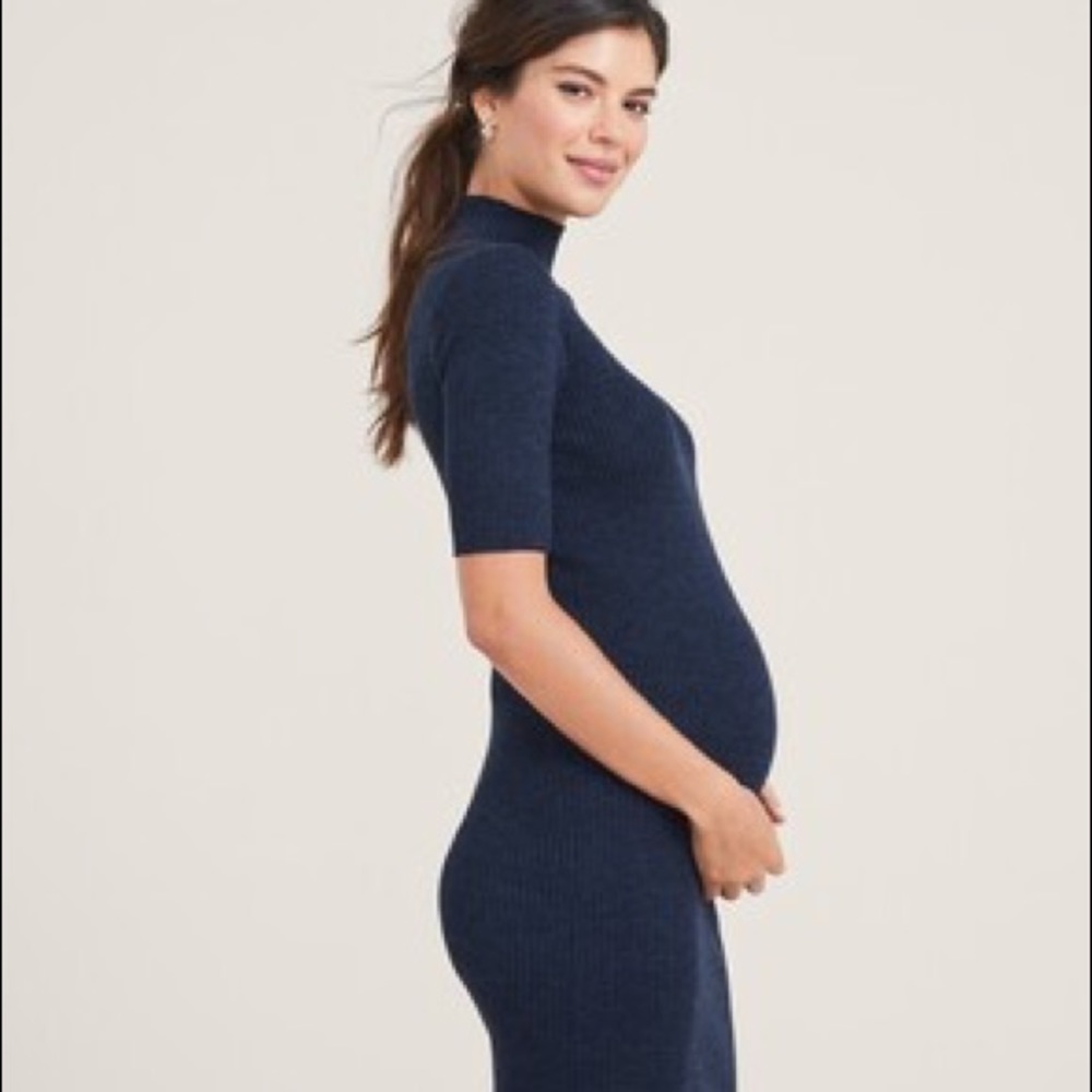 Hatch Penelope Knit Dress Navy | Size 1 (4-6)